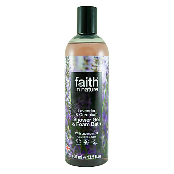 Гель для душа faith in nature с эфирным маслом Лаванды и Герани 400мл