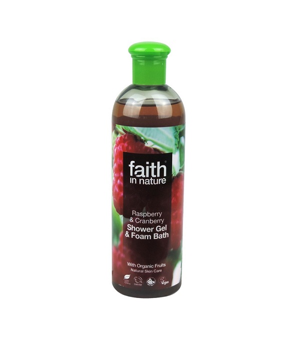 Гель для душа faith in nature с экстрактами Малины, Клюквы и Черники 400мл